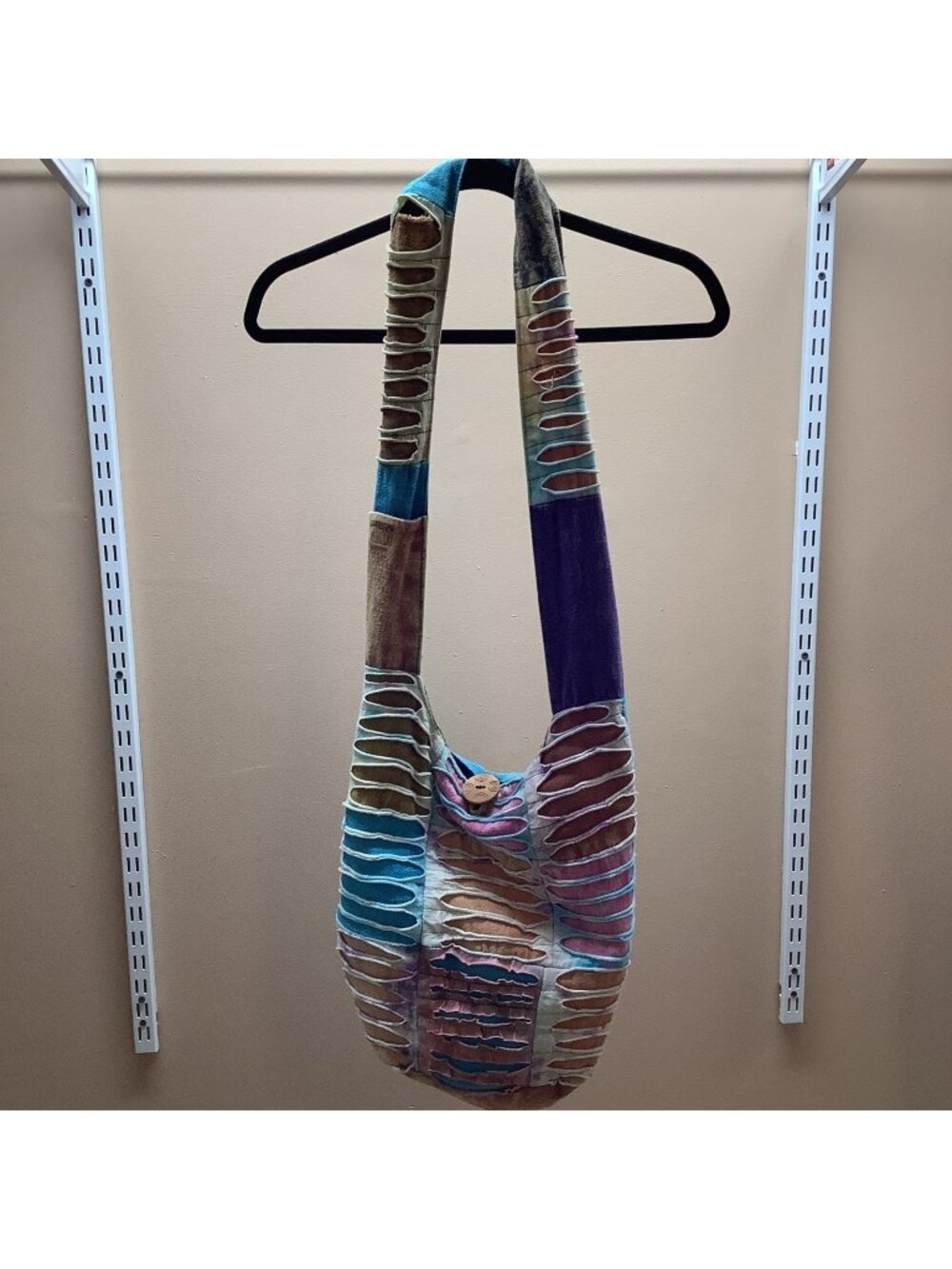 Bohemian Multicolor Hobo Cross Shoulder Crossbody Bag, Preloved